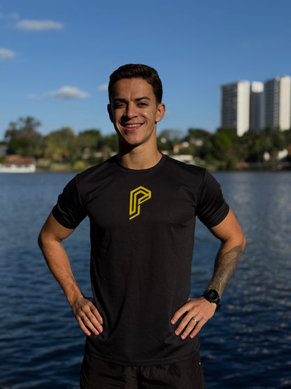 Camiseta Dry Fit Masculina Tradicional Preta