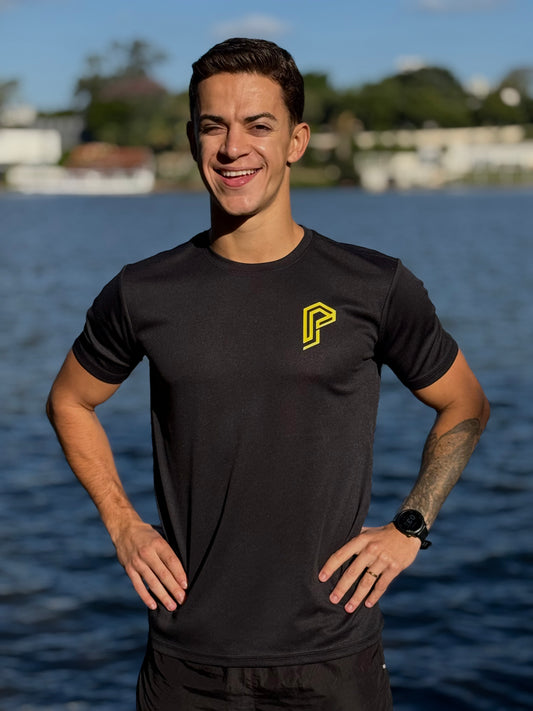 Camiseta Dry Fit Masculina Treho "Tem Que Ter Fome" Preta